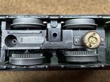 a close up view of a toy train engine