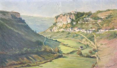 G. CONSTANT (XX°) Rocamadour Huile sur toile signée en bas à…