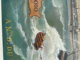a picture of a painting of a boat in the water
