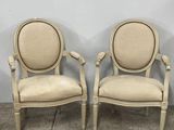 pair of louis xvi style armchairs