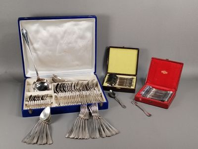 silverware in a blue box with a red case