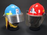 two helmets that are sitting on top of each other