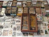 a lot of old books on the table together