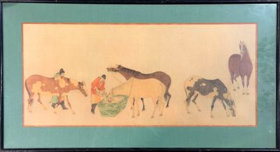 CHINE - Moderne. Chevaux et leurs gardiens Impressions sur s…