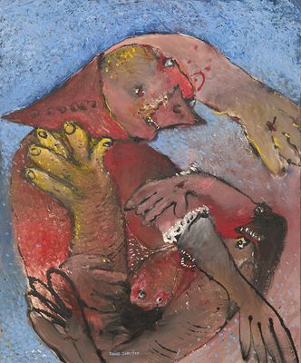 an image of a painting of a woman holding a child