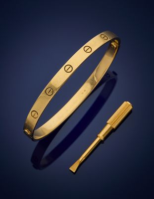 cartier love bracelet in 18k yellow gold