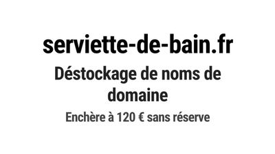 Nom de domaine serviette-de-bain.