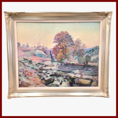 GUILLAUMIN Armand 1841-1927 : Paysage hivernal, vers 1895.