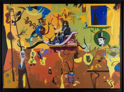 Isabelle TUROVER (1963-) "Miro volant" HST, monogramme "BG",…