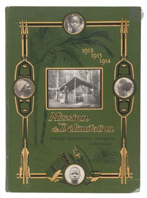 an old book with a picture of a man and a woman on it