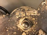 a close up of a metal object on a table