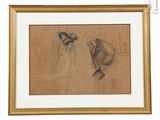 l'image d'un dessin représentant un homme et une femme debout l'un à côté de l'autre