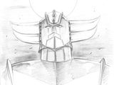 dessin au crayon représentant un ange avec des ailes et une auréole sur la tête