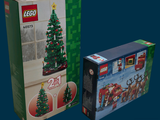two boxes of legos that are sitting next to each other