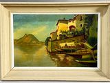 une image d'un tableau représentant un bateau sur l'eau