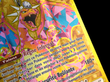 a close up of a pokemon card on a table