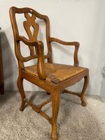 Paire de fauteuils à bras en bois fruitier, le dossier ajour… (photo 6)