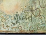 a picture of a painting with writing on it