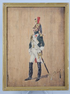 an image of a painting of a man in uniform with a sword