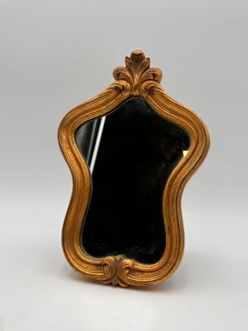 Psyché de table en bois doré. 31 x 21 cm