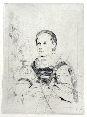 a black and white drawing of a woman in a dress