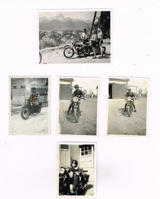 MOTOS / Ensemble de 14 photographies originales d’amateur en…