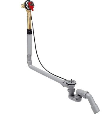 a close up of a faucet with a hose attached to it