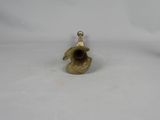 pair of antique brass candlesticks with a bird design