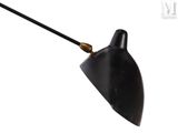 an image of a black desk lamp on a white background