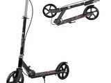 two different views of a scooter and a scooter on a white background