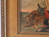 a picture of a painting of a man on a cross