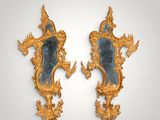 pair of gilet mirrors in the style of louis xv