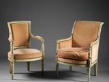 pair of louis xvi style armchairs