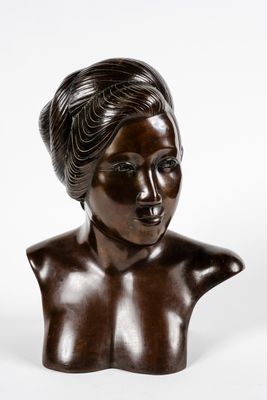 Dans le goût d'Evariste JONCHERE : Tonkinoise en buste. - Photo 1