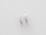 a pair of diamond hoop earrings