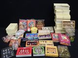 a lot of books that are sitting on a table