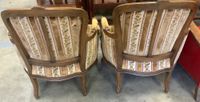 Paire de fauteuil type bergère à coussins, style Louis XV. (photo 6)