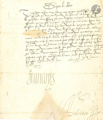 un vieux document comportant des inscriptions et une image représentant un cheval