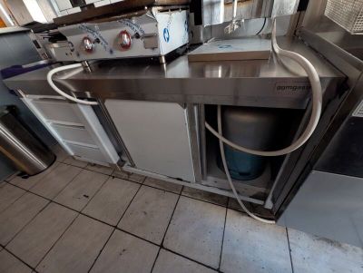 an image of a commercial kitchen with stainless steel appliances
