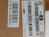 a brown box with a bar code on it