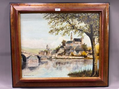 MONTAUDON - Vue d'un village au bord d'un fleuve