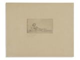 a drawing of a person laying down on the ground