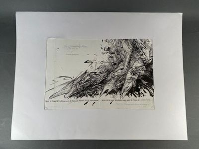 l'image d'un dessin d'oiseau sur une feuille de papier