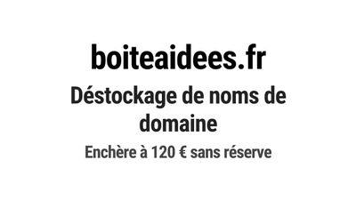 Nom de domaine boiteaidees.fr. Catégorie: Marketing et publi…
