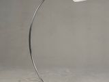 floor lamp with a white glass shade and a wooden base