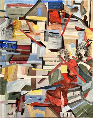 an image of a painting of a man playing a guitar
