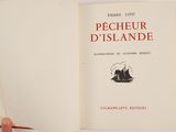 an open book with a picture of a boat on it