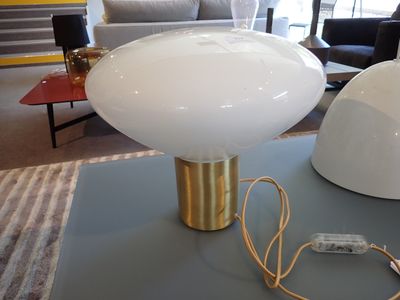 deux lampes posées sur une table dans un salon