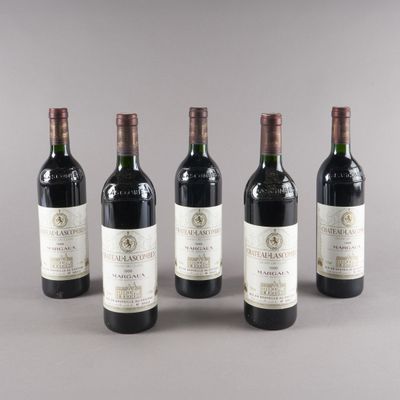 5 bouteilles Château LASCOMBES, 2° cru Margaux 1988