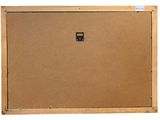 a close up of a brown cardboard box with a black button on it